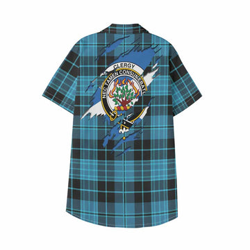 Clergy Clan Crest In Me Tartan Kid Hawaiian Shirt Scotland Flag Style