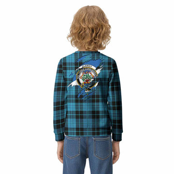 Clergy Clan Crest In Me Tartan Kid Knitted Sweatshirt Scotland Flag Style