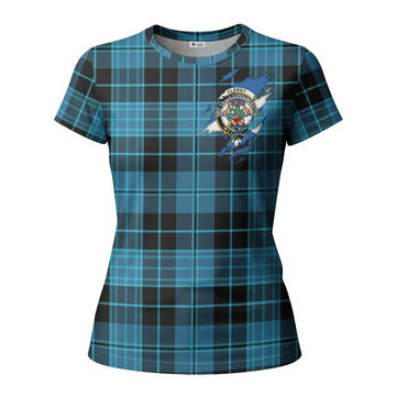Clergy Clan Crest In Me Tartan Women T shirt Scotland Flag Style