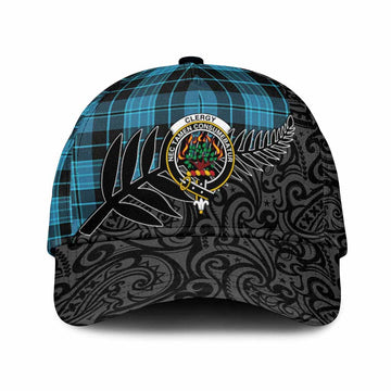 Clergy Crest Tartan Classic Cap with New Zealand Silver Fern Half Style