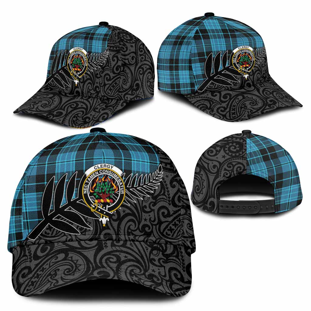 Clergy Crest Tartan Classic Cap with New Zealand Silver Fern Half Style