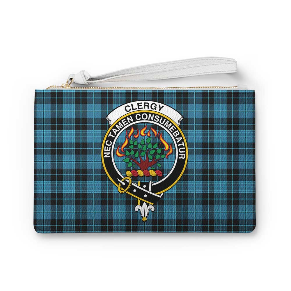 Tartan Vibes Clothing Clergy Family Crest Tartan Clutch Bag