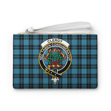 Tartan Vibes Clothing Clergy Family Crest Tartan Clutch Bag