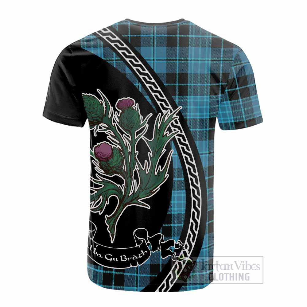 Clergy Family Crest Tartan Cotton T-shirt Alba Thistle Inspired - Tartan Vibes Clothing