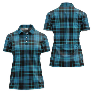 Clergy Ancient Tartan Polo Shirt For Women - Tartan Vibes Clothing