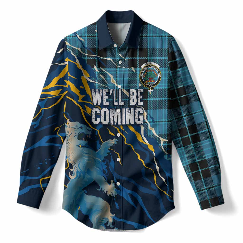 Clergy Scotland Tartan Women Casual Shirt WC2026 Football - We'll Be Coming