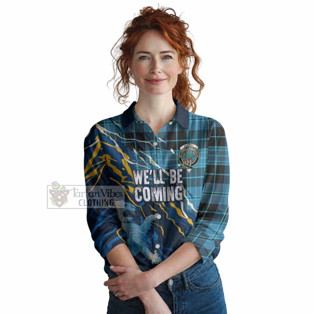 Clergy Scotland Tartan Women Casual Shirt WC2026 Football - We'll Be Coming