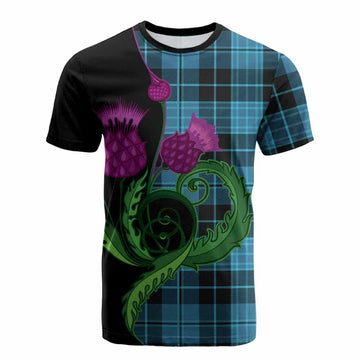 Clergy Tartan Cotton T-shirt Traditional Scottish Thistle