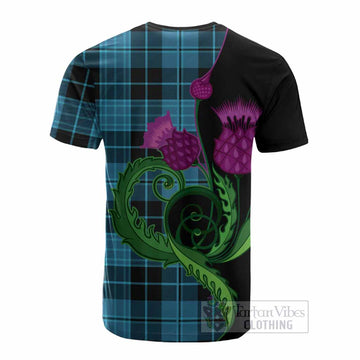 Clergy Tartan Cotton T-shirt Traditional Scottish Thistle