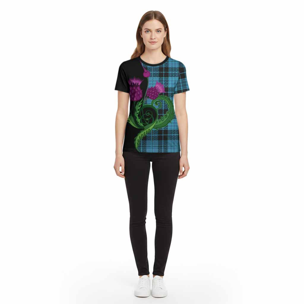 Clergy Tartan Cotton T-shirt Traditional Scottish Thistle