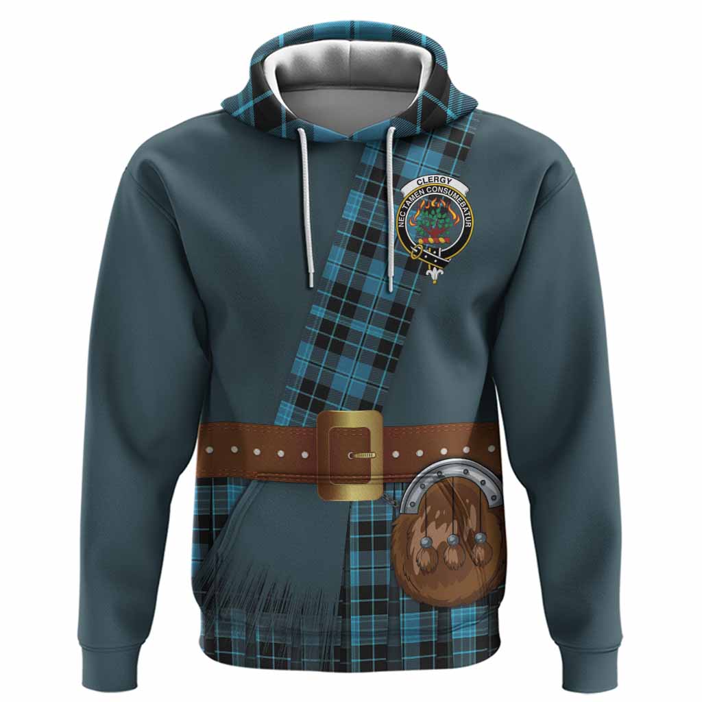 Clergy Tartan Crest Hoodie Kilt Costume Style