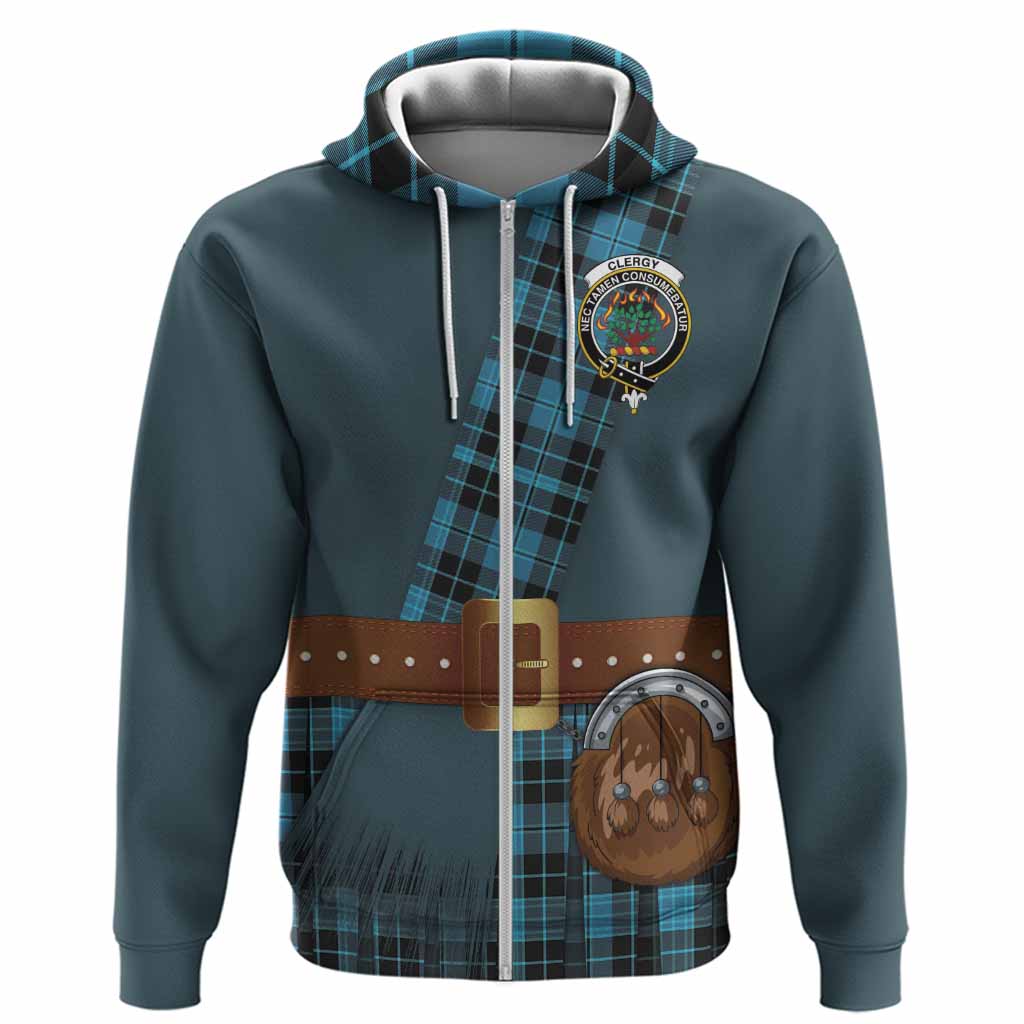Clergy Tartan Crest Hoodie Kilt Costume Style