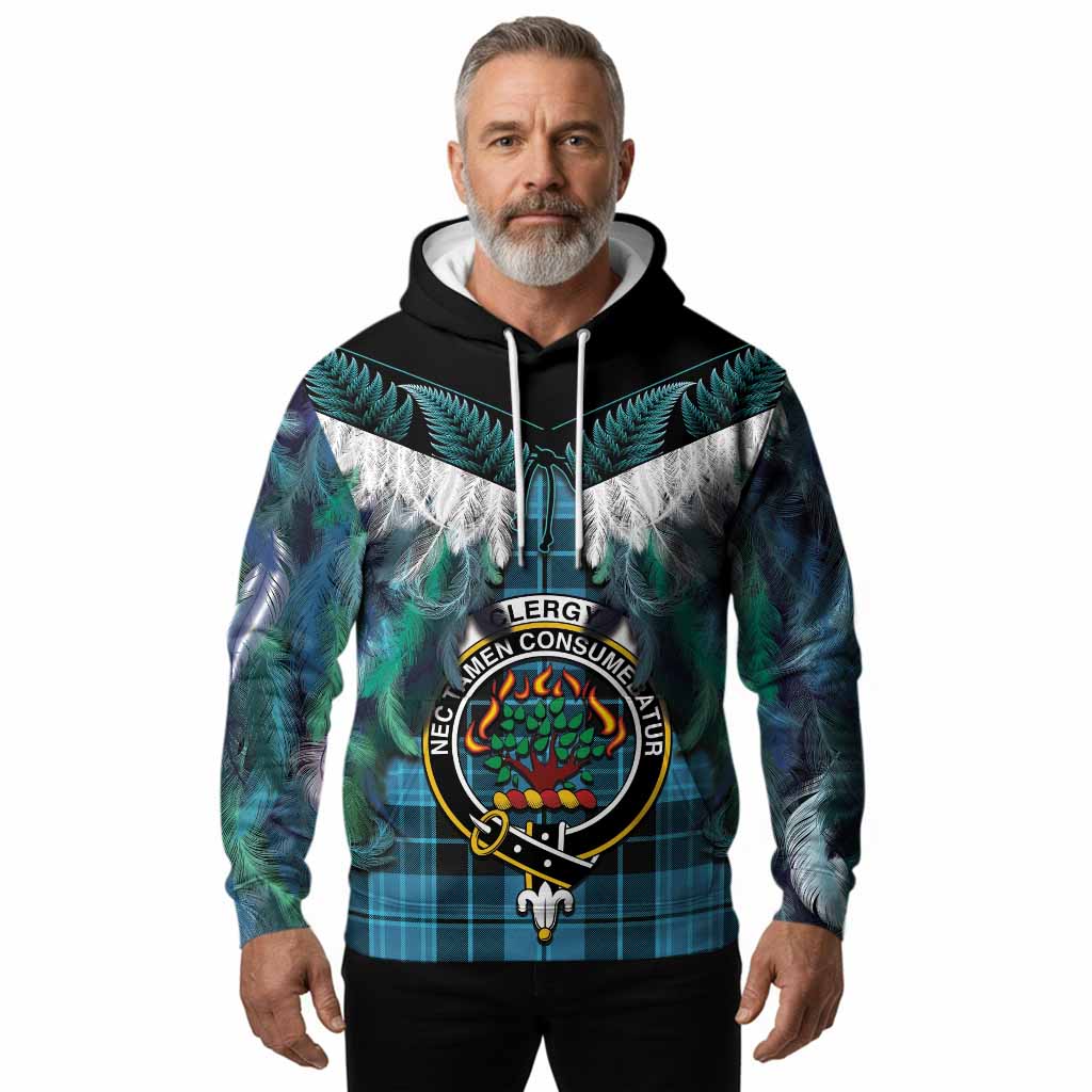 Clergy Tartan Crest Hoodie New Zealand Maori Korowai Cloak