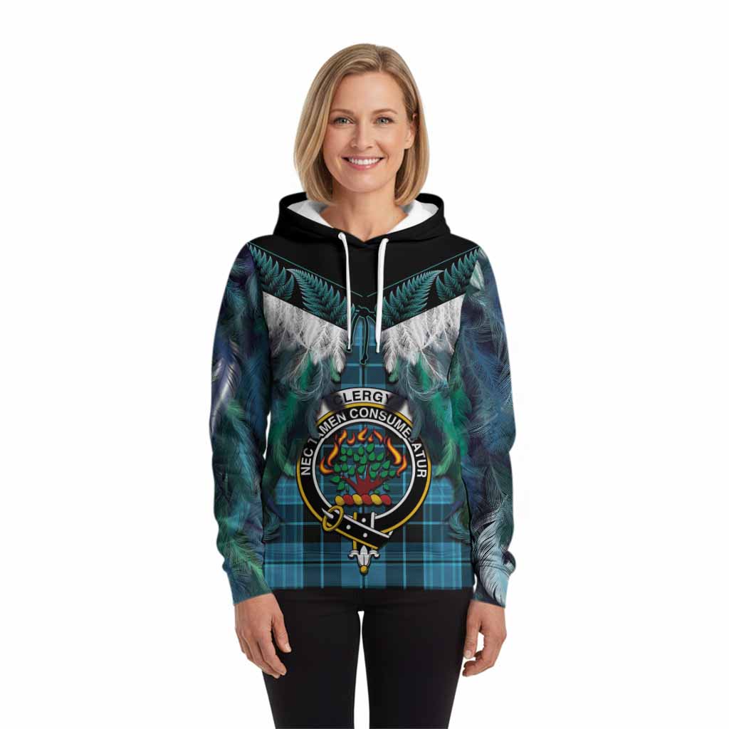 Clergy Tartan Crest Hoodie New Zealand Maori Korowai Cloak