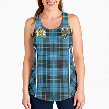 Clergy Tartan Crest Women Racerback Tanks Scotland Coat of Arm Flag Style
