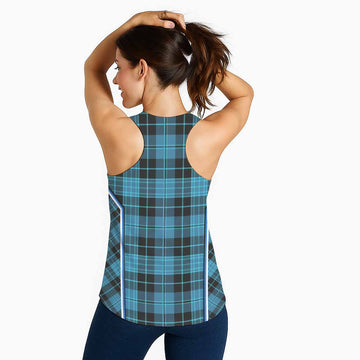 Clergy Tartan Crest Women Racerback Tanks Scotland Coat of Arm Flag Style