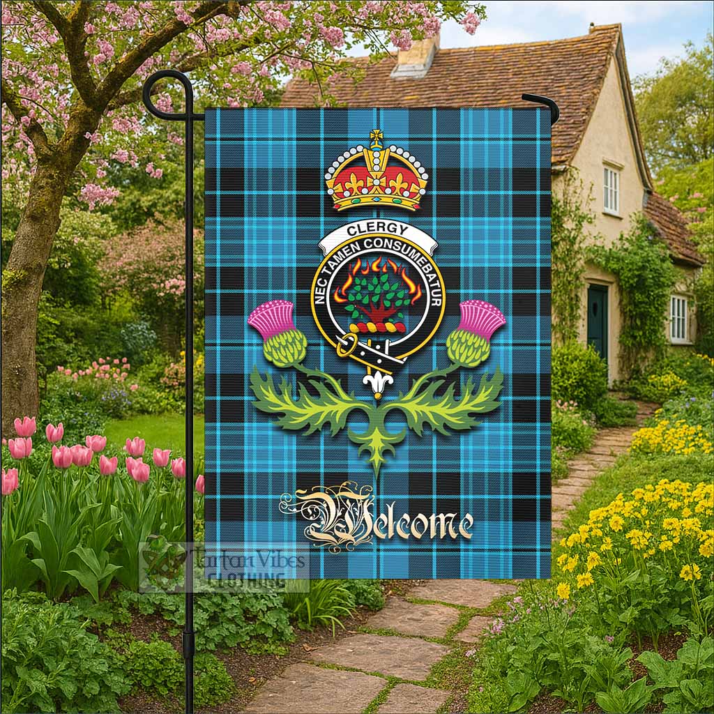 Clergy Tartan Family Crest Garden Flag Royal Thistle Welcome Style - Tartan Vibes Clothing