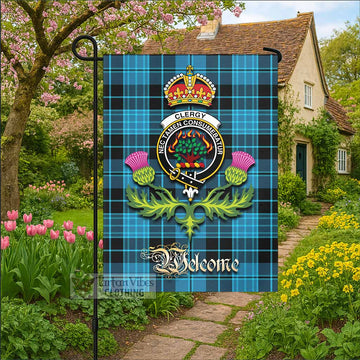 Clergy Tartan Family Crest Garden Flag Royal Thistle Welcome Style