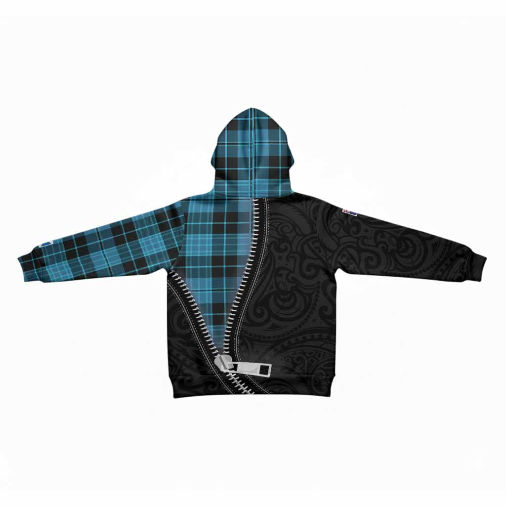 Clergy Tartan Kid Hoodie New Zealand Pattern Unique Zipper Stylized
