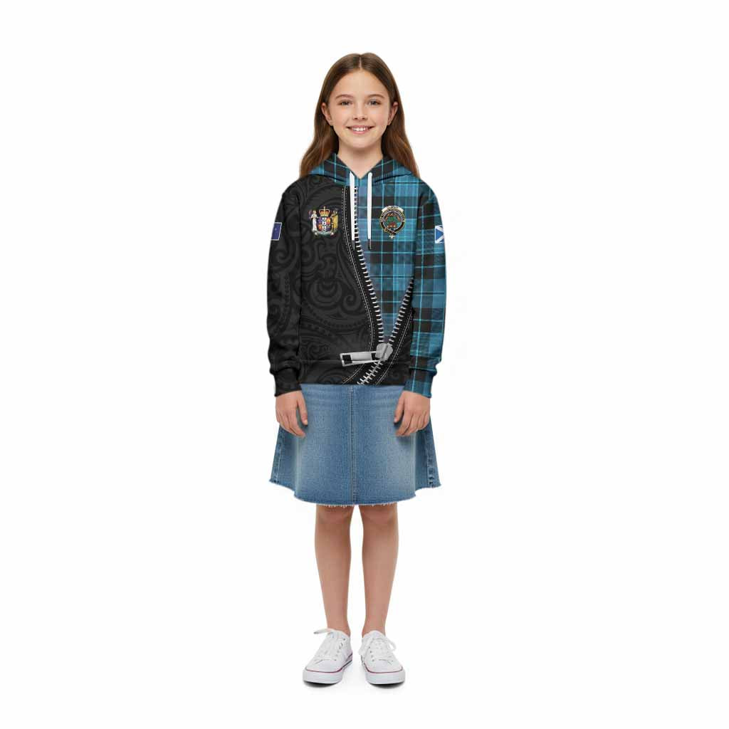 Clergy Tartan Kid Hoodie New Zealand Pattern Unique Zipper Stylized