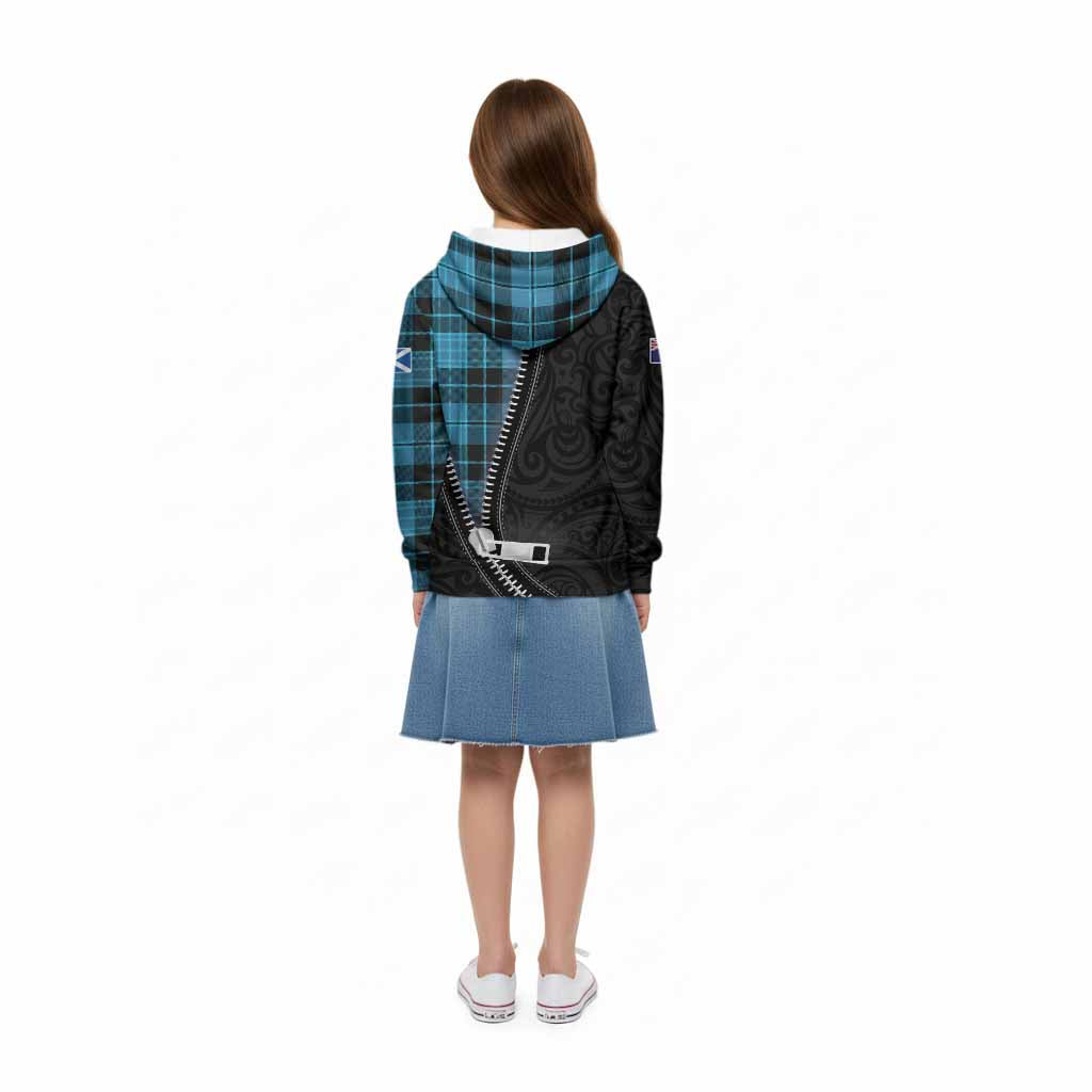 Clergy Tartan Kid Hoodie New Zealand Pattern Unique Zipper Stylized