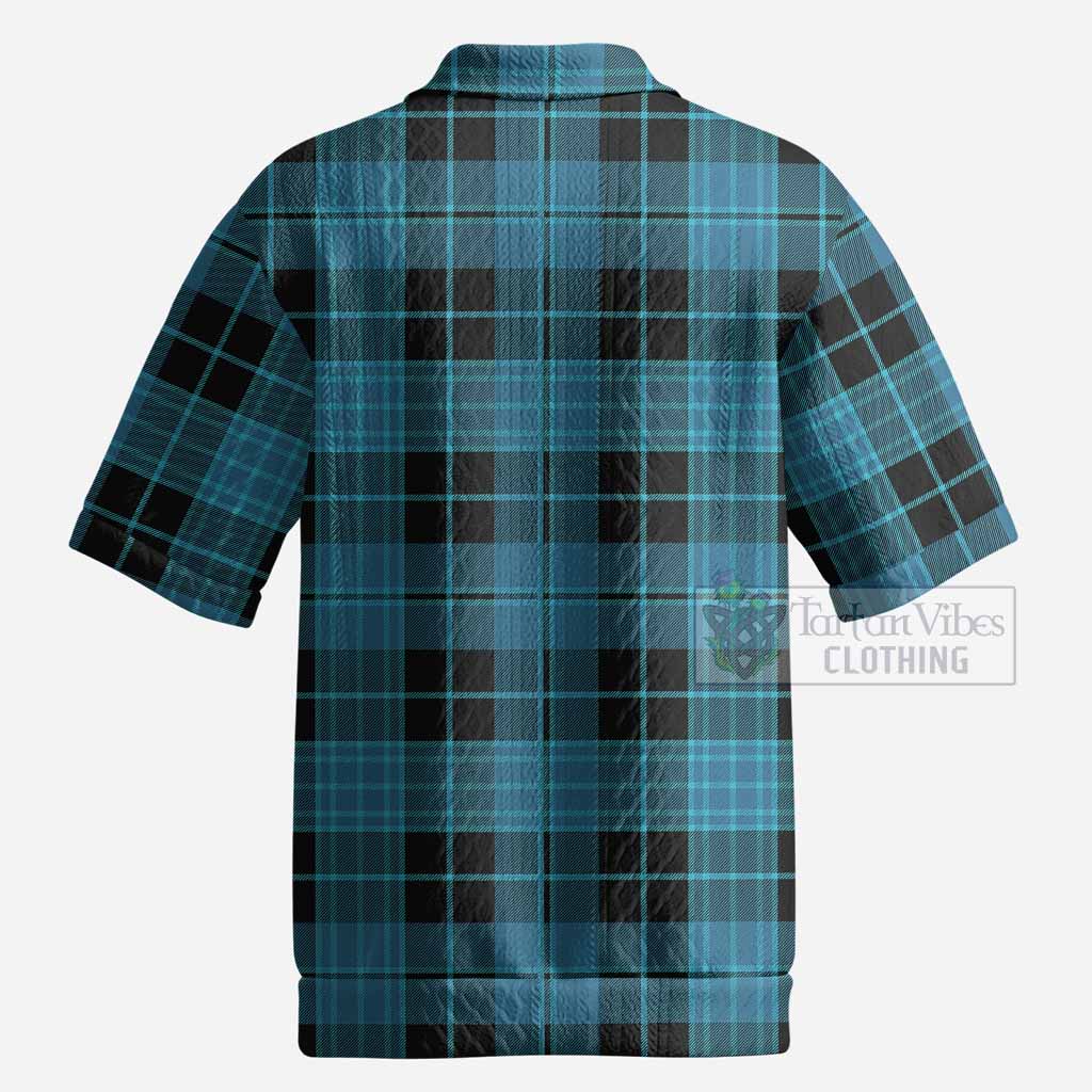 Clergy Tartan Men’s Polo Sweater Top with Family Crest