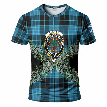 Clergy Tartan T-Shirt Thistle Scottish Spirit