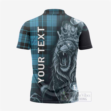 Clergy Tartan Zipper Polo Shirt Roaring Lion Heritage
