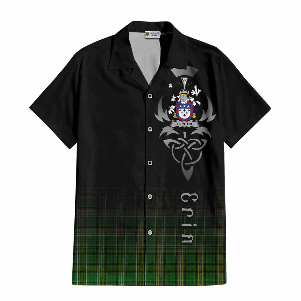 Clinton Irish Clan Hawaiian Shirt with Coat of Arms Erin Go Bragh Celtic Inspired Kid - Tartan Vibes Clothing