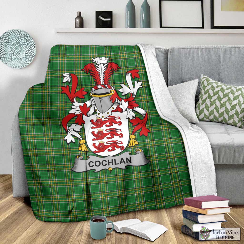 Cochlan Irish Clan Tartan Blanket with Coat of Arms - Tartan Vibes Clothing
