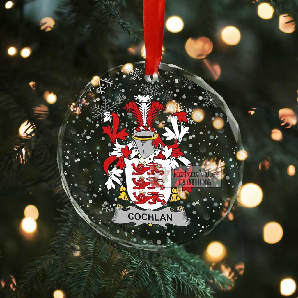Cochlan Irish Clan Christmas Glass Ornament with Coat of Arms - 2D-tartanvibesclothing
