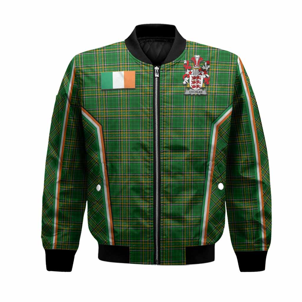Cochlan Irish Clan Coat of Arm Tartan Bomber Jacket Flag Style