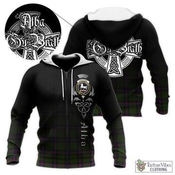 Cochrane Tartan Knitted Hoodie Featuring Alba Gu Brath Family Crest Celtic Inspired