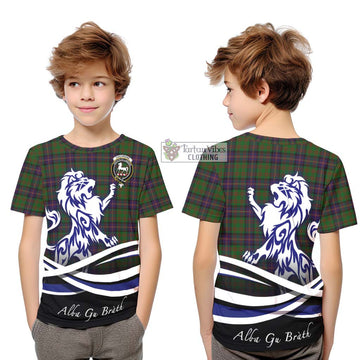 Cochrane Tartan Kid T-Shirt with Alba Gu Brath Regal Lion Emblem Youth XL Size14 - Tartanvibesclothing Shop
