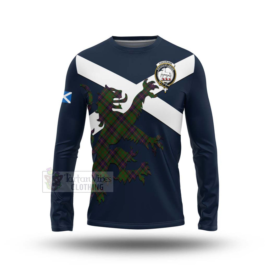 Tartan Vibes Clothing Cochrane Tartan Lion Rampant Long Sleeve T-Shirt – Proudly Display Your Heritage with Alba Gu Brath and Clan Name