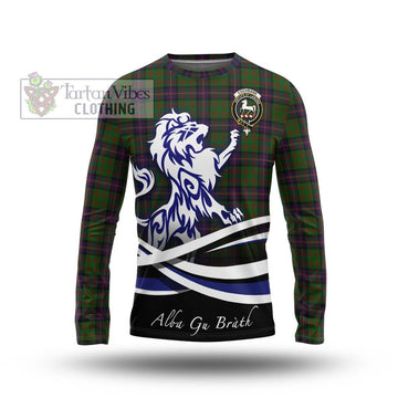 Cochrane Tartan Long Sleeve T-Shirt with Alba Gu Brath Regal Lion Emblem Unisex - Tartanvibesclothing Shop