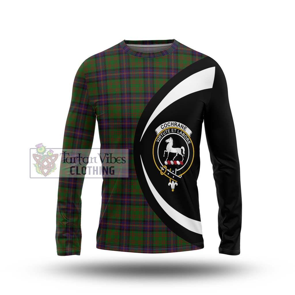 Cochrane Tartan Long Sleeve T-Shirt with Family Crest Circle Style Unisex - Tartan Vibes Clothing