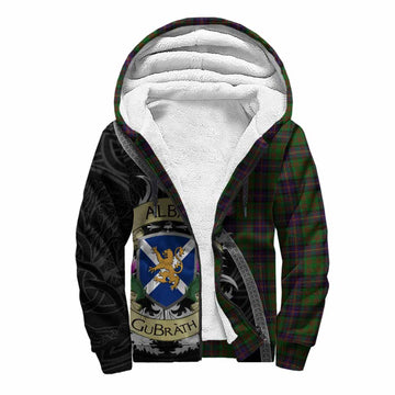 Cochrane Tartan Family Crest Sherpa Hoodie Lion Rampant Royal Thistle Shield Celtic Inspired