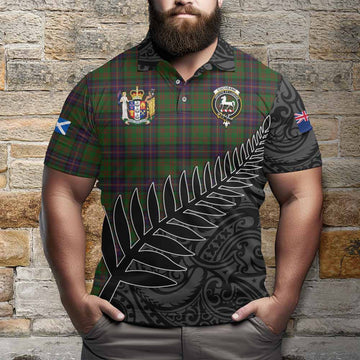 Cochrane Crest Tartan Polo Shirt with New Zealand Silver Fern Half Style