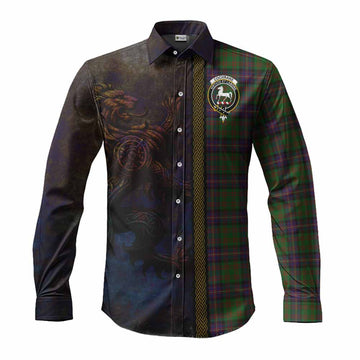 Cochrane Tartan Family Crest Long Sleeve Button Shirt Alba Gu Brath Be Brave Lion Ancient Style