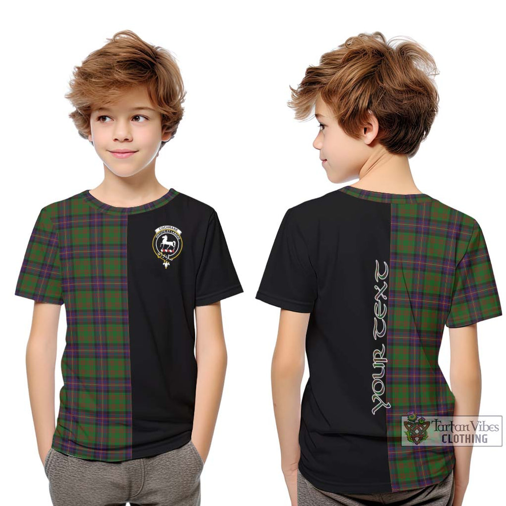 Cochrane Tartan Kid T-Shirt with Family Crest and Half Of Me Style Youth XL Size14 - Tartanvibesclothing Shop