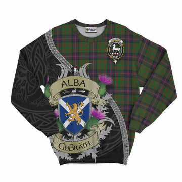 Tartan Vibes Clothing Cochrane Tartan Family Crest Sweatshirt Lion Rampant Royal Thistle Shield Celtic Inspired