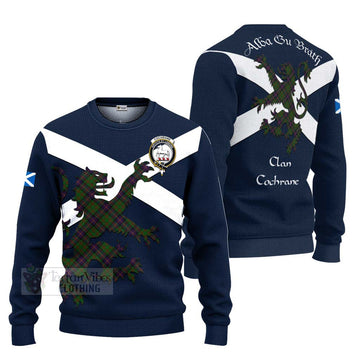 Tartan Vibes Clothing Cochrane Tartan Lion Rampant Knitted Sweater – Proudly Display Your Heritage with Alba Gu Brath and Clan Name