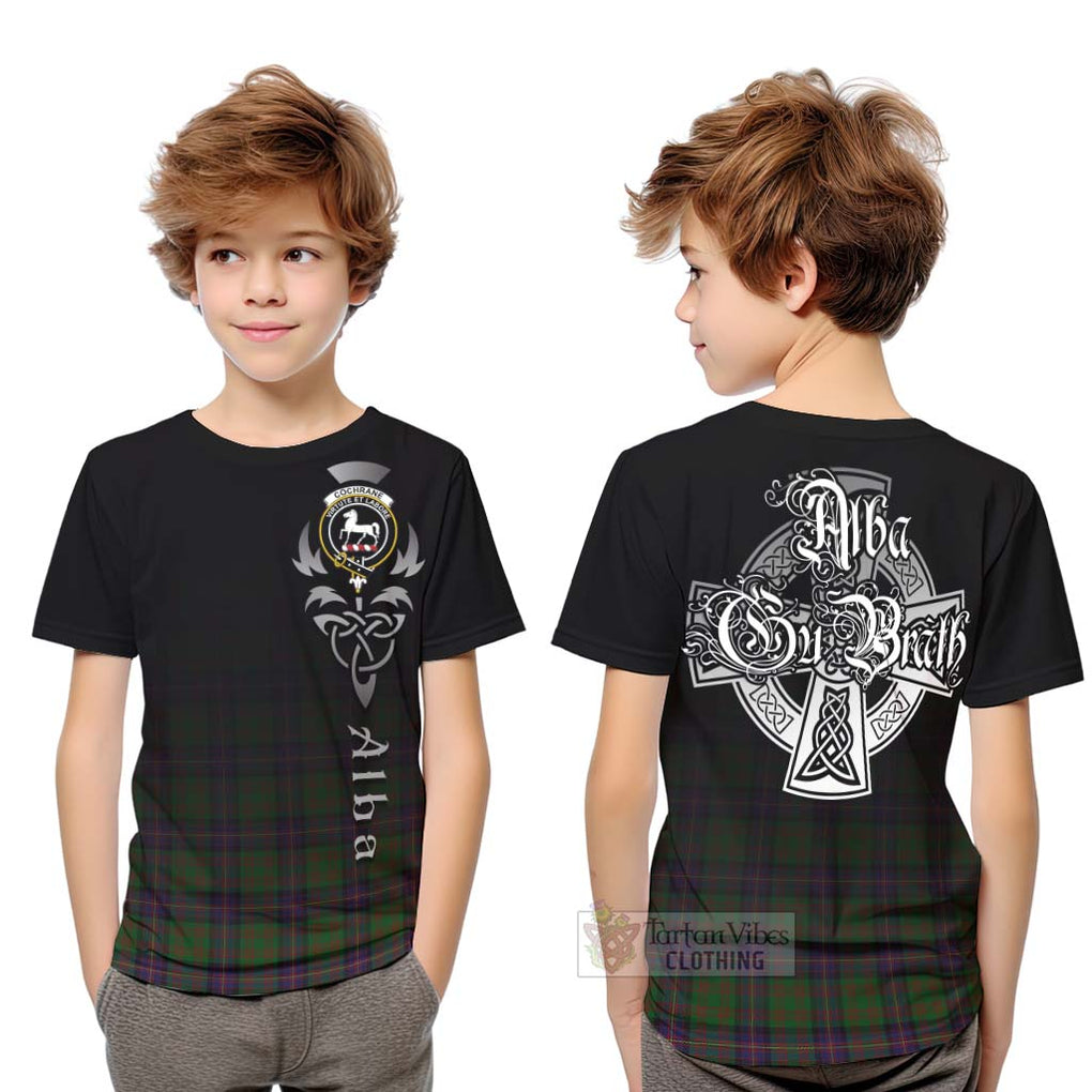 Tartan Vibes Clothing Cochrane Tartan Kid T-Shirt Featuring Alba Gu Brath Family Crest Celtic Inspired