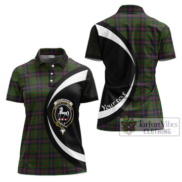 Cochrane Tartan Women's Polo Shirt with Family Crest Circle Style Women - Tartan Vibes Clothing