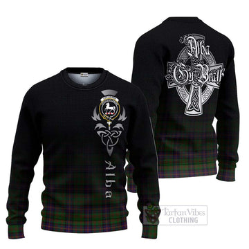 Tartan Vibes Clothing Cochrane Tartan Knitted Sweater Featuring Alba Gu Brath Family Crest Celtic Inspired