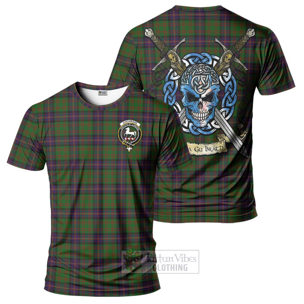 Cochrane Tartan T-Shirt with Family Crest Celtic Skull Style Kid's Shirt - Tartan Vibes Clothing