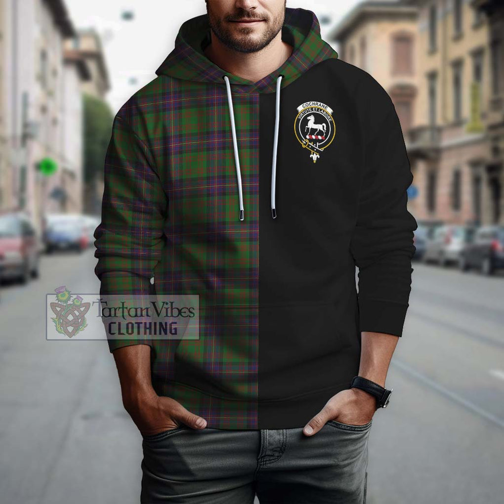 Cochrane Tartan Hoodie with Family Crest and Half Of Me Style Zip Hoodie - Tartanvibesclothing Shop