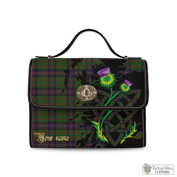 Cochrane Tartan Waterproof Canvas Bag with Scotland Map and Thistle Celtic Accents