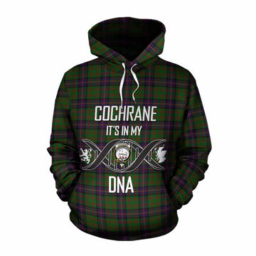 Tartan Vibes Clothing Cochrane Tartan Cotton Hoodie with Family Crest DNA In Me Style